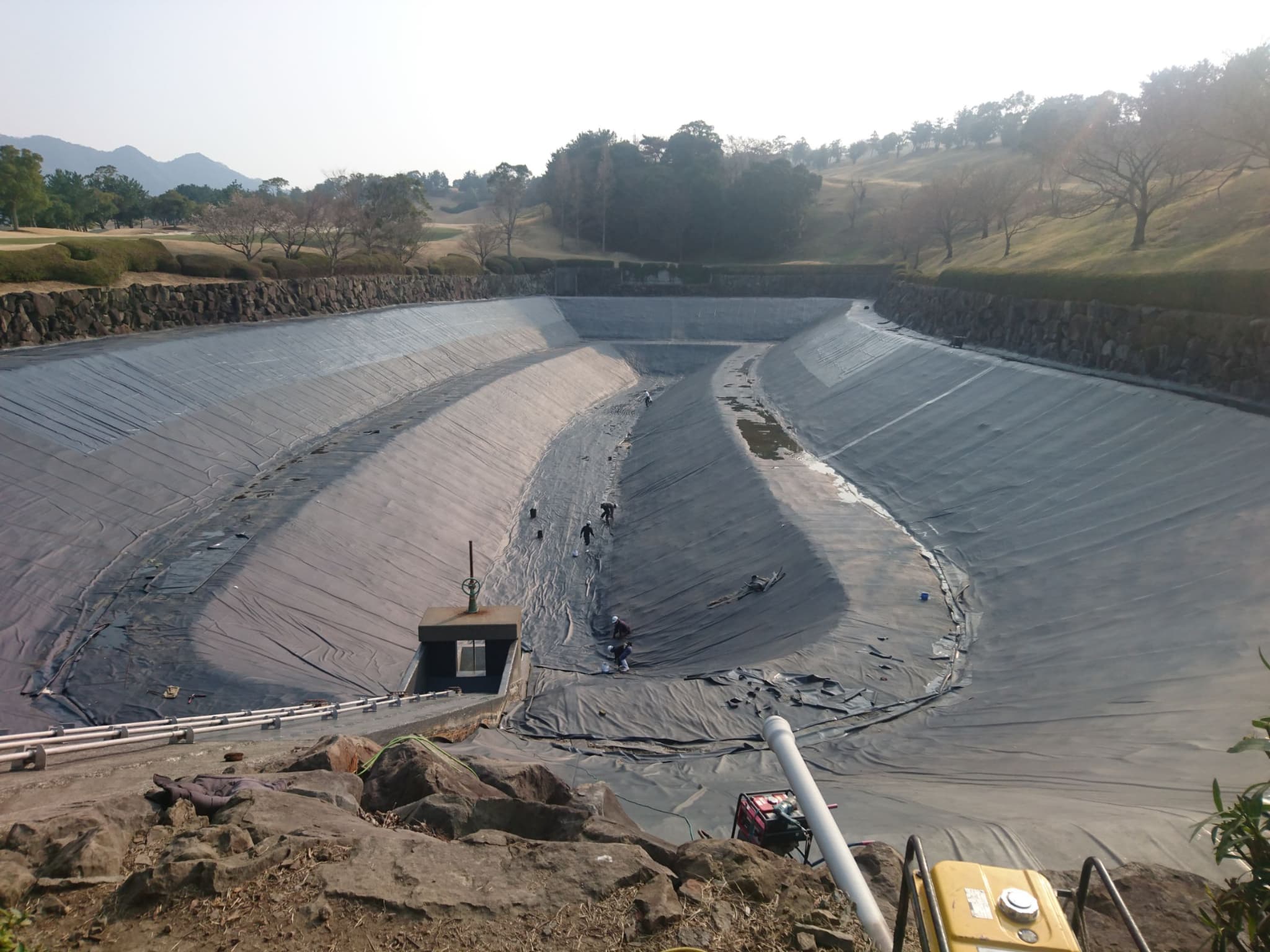 徳島県・溜池遮水工事