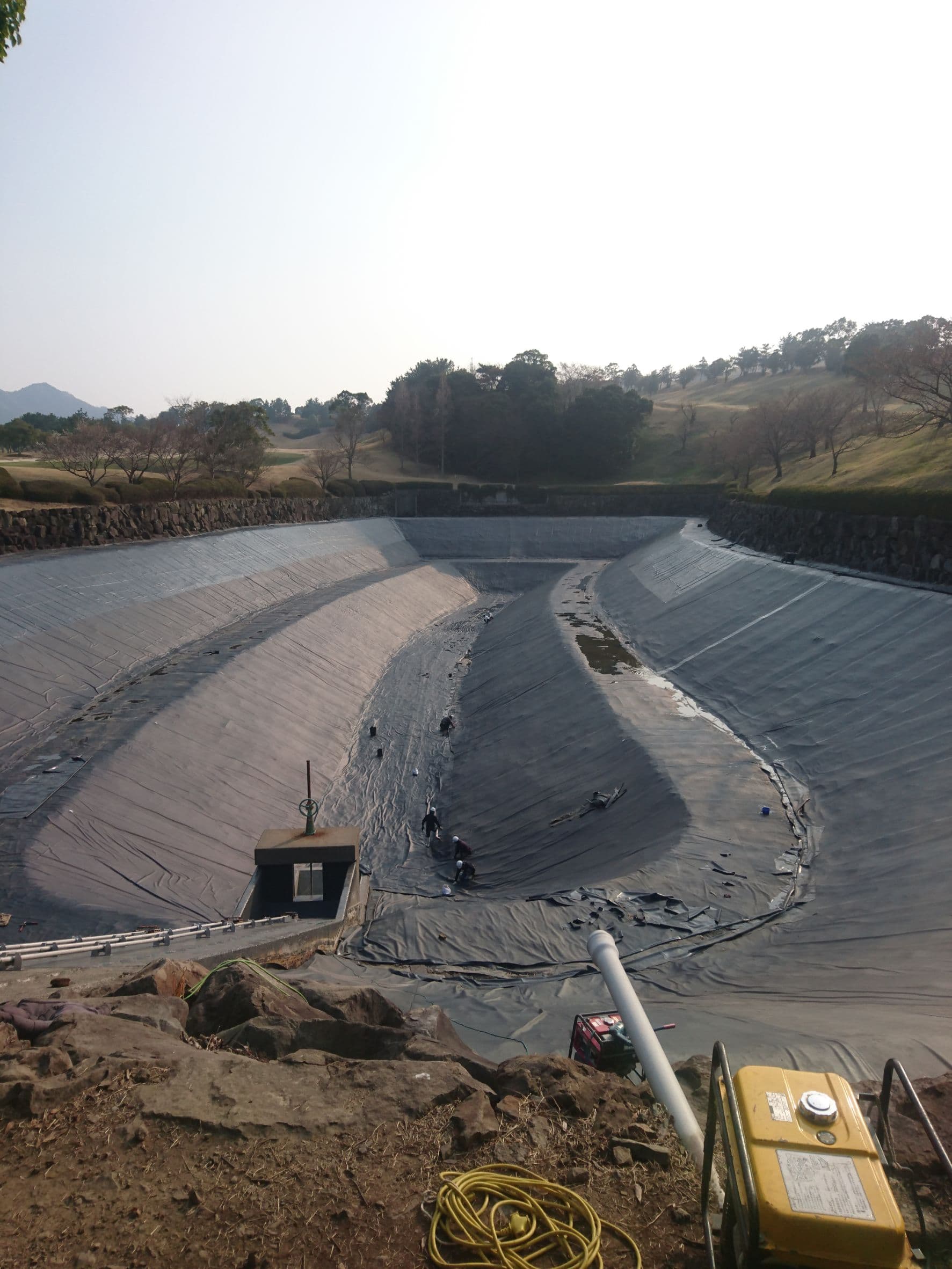 徳島県・溜池遮水工事