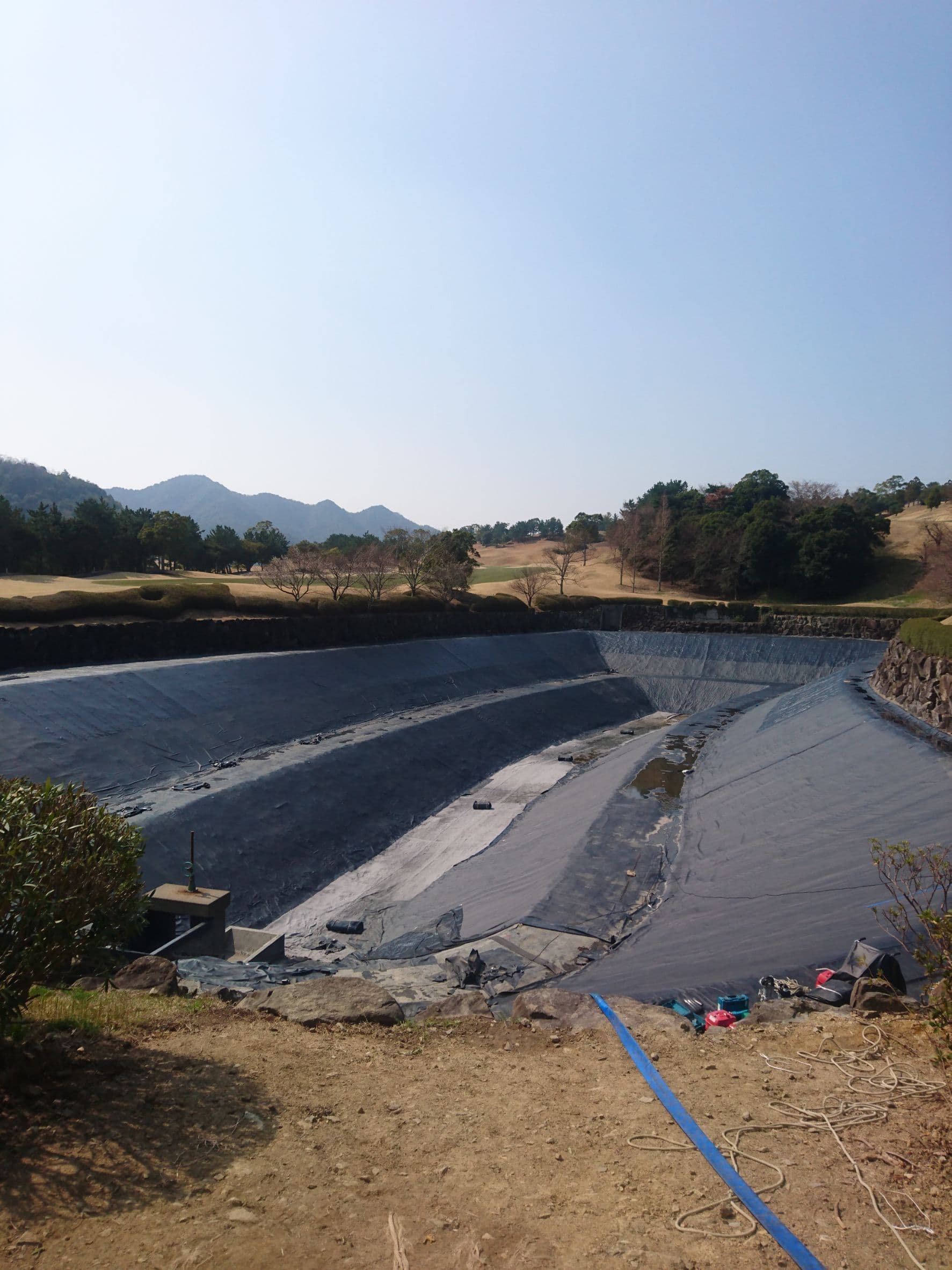 徳島県・溜池遮水工事