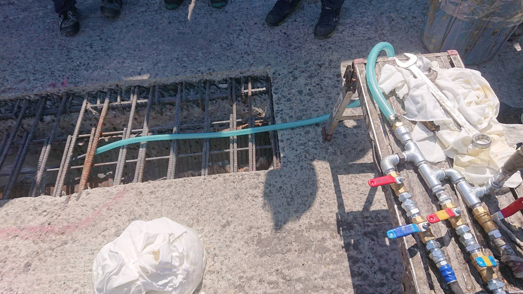 土河屋トンネル 形鋼当板工